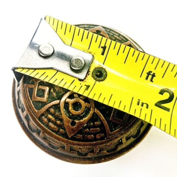 Antique Solid Brass Victorian/Eastlake Single Door Knob Art Nouveau - Picture 9 of 10